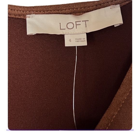 Loft Faux Suede Mini Shift Dress Size 4 - Picture 10 of 13